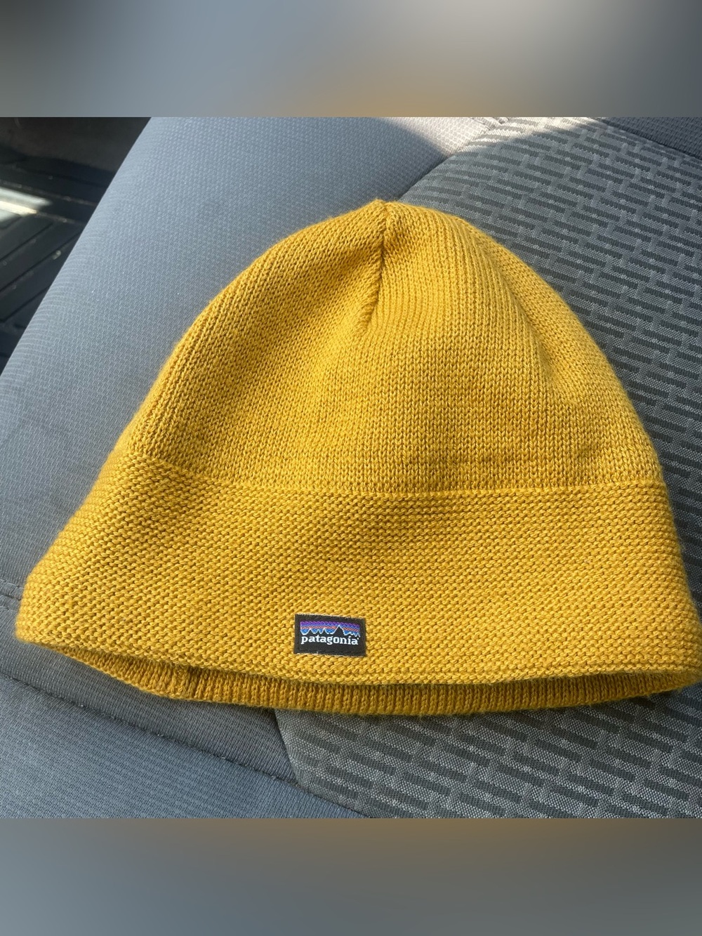 Patagonia Mustard Yellow Knit Beanie